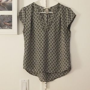 Monochrome patterned h&m blouse